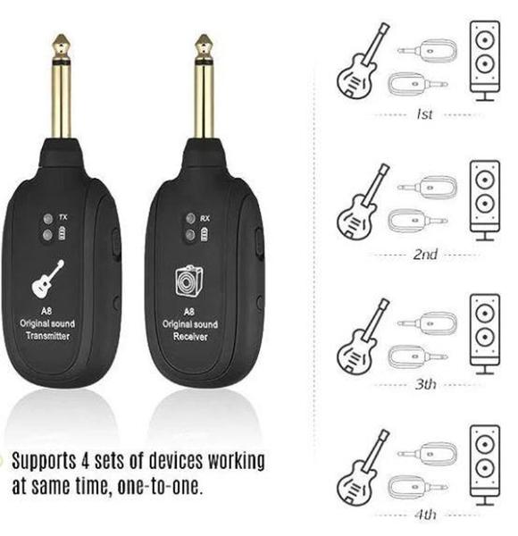 Imagem de Transmissor e Receptor Sem Fio Para Instrumentos UHF SMART SM-24