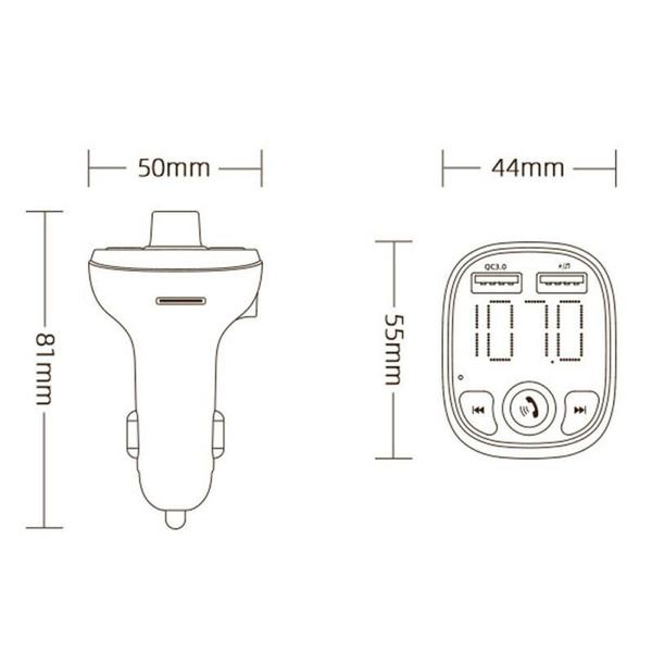 Imagem de Transmissor FM sem fio Bluetooth 5.0 Carregador USB AUX