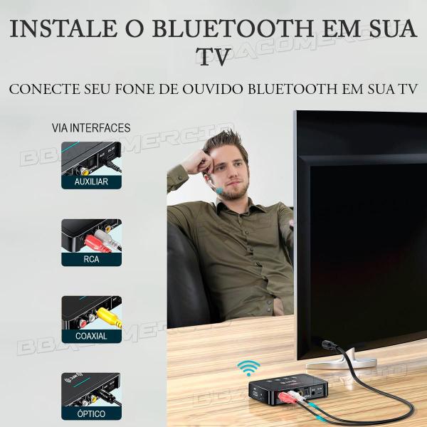 Imagem de Transmissor Receptor Bluetooth Tv Fone Caixa Som Pendrive Tf