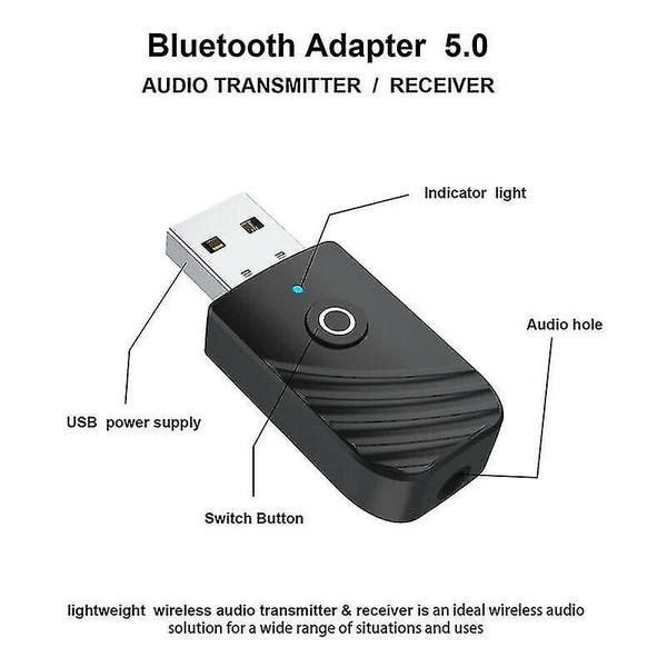 Transmissores Bluetooth 3 em 1 usb bluetooth v 5.0 adaptador dongle sem fio receber transmissão para pc tv - HUOGUO Imagem de Transmissores Bluetooth 3 em 1 usb bluetooth v 5.0 adaptador dongle sem fio receber transmissão para pc tv