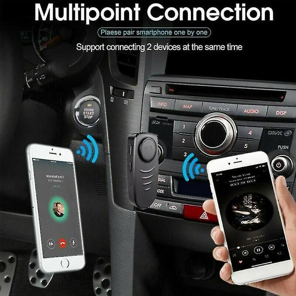 Imagem de Transmissores Bluetooth bluetooth 5.0 receptor de música de áudio sem fio adaptador auxiliar de 3,5 mm carro mãos-livres