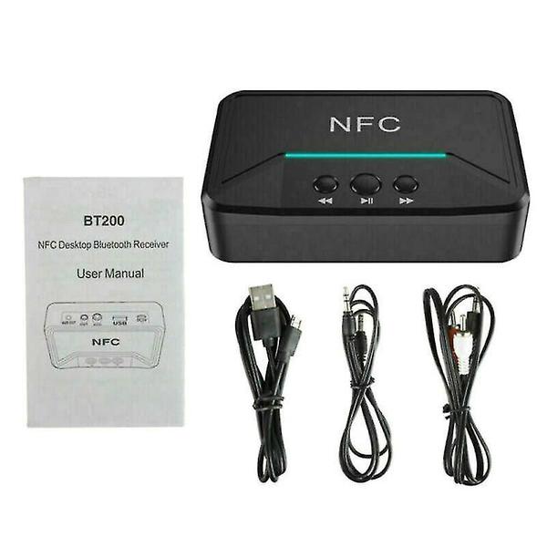 Transmissores Bluetooth receptor transmissor sem fio bluetooth 5.0 rca nfc jack aux usb adaptador de áudio - HUOGUO Imagem de Transmissores Bluetooth receptor transmissor sem fio bluetooth 5.0 rca nfc jack aux usb adaptador de áudio