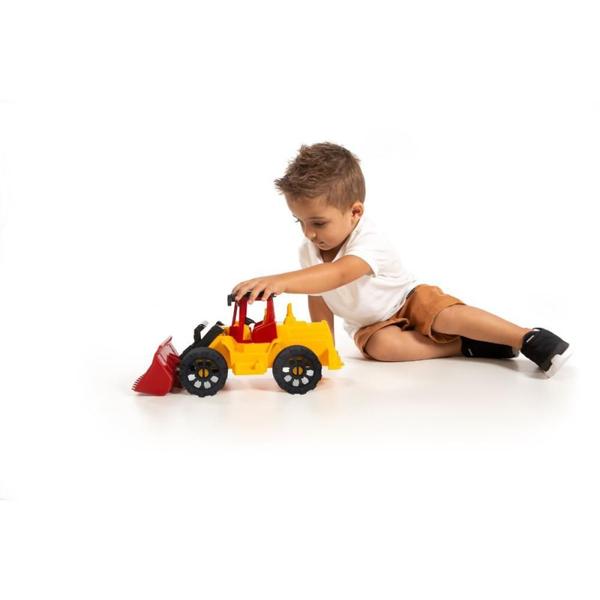 Trator Carregadeira KRAFT 38X15X18 SO - Kendy Brinquedos Imagem de Trator Carregadeira KRAFT 38X15X18 SO