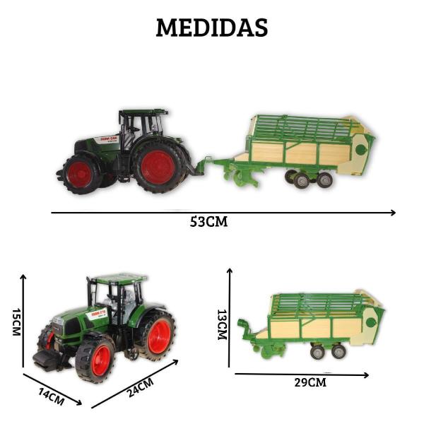 Imagem de Trator De Brinquedo Com Implementos Flexão Modelo:Carretinha