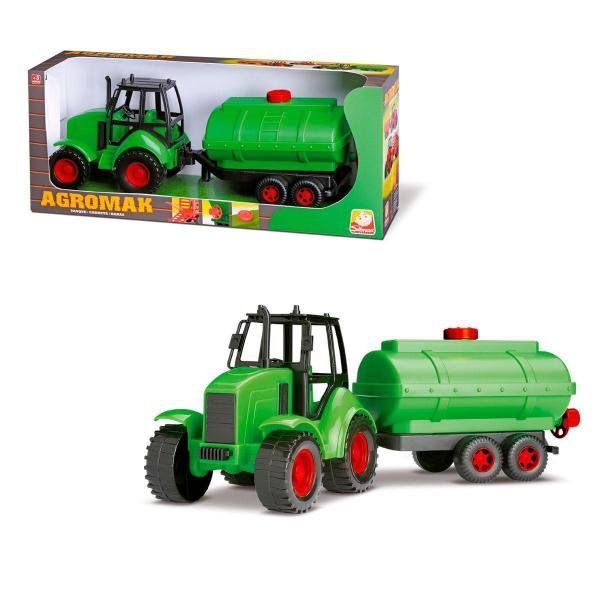 Imagem de Trator De Brinquedo Verde Agromak Com Tanque Para Água