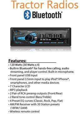 Trator de Rádio Kubota com Conexão Bluetooth Direta - Caixas de