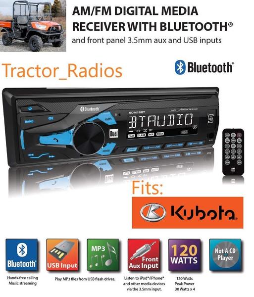 Trator de Rádio Kubota com Conexão Bluetooth Direta - Caixas de