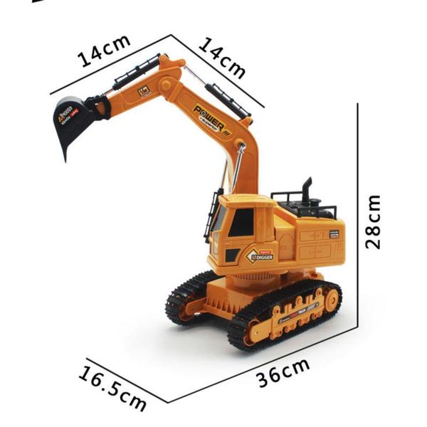 Imagem de Trator De Tora E Escavadeira Controle Remoto Recarregavel