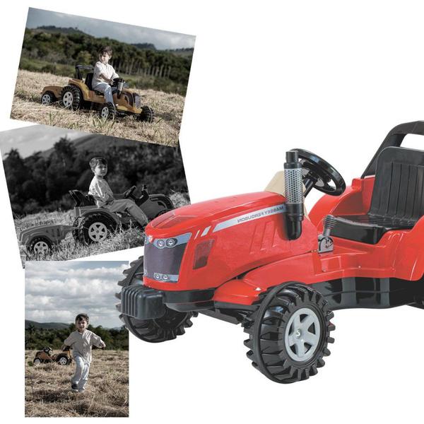 Trator Eletrico Biemme Big Massey Ferguson Vermelho 12V 35kg Imagem de Trator Eletrico Biemme Big Massey Ferguson Vermelho 12V 35kg
