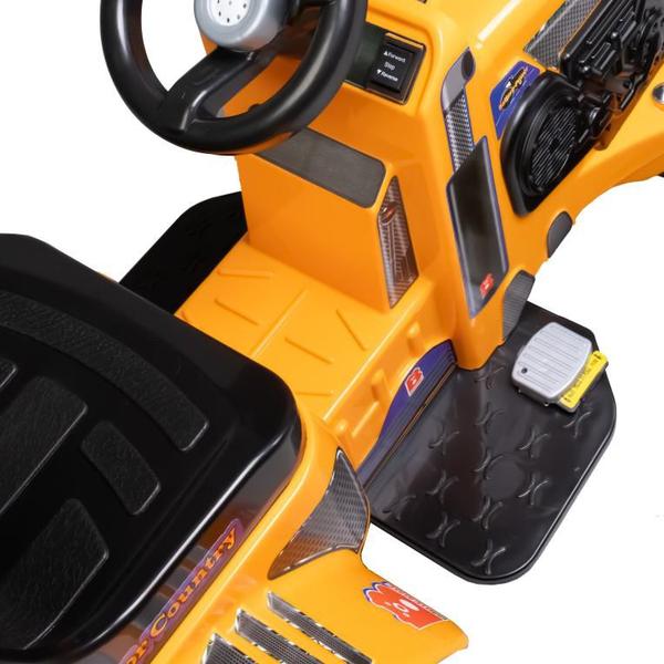 Trator Elétrico Country Amarelo com Caçamba 327 Biemme com suporte para os pés Imagem de Trator Elétrico Country Amarelo com Caçamba 327 Biemme com suporte para os pés