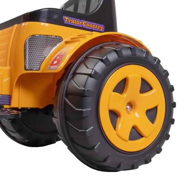 Trator Elétrico Country Amarelo com Caçamba 327 Biemme para até 35 kg Imagem de Trator Elétrico Country Amarelo com Caçamba 327 Biemme para até 35 kg