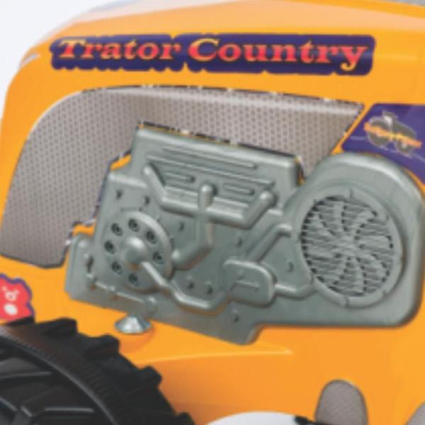 Trator Elétrico Country Amarelo com Caçamba 327 Biemme para até 35 kg Imagem de Trator Elétrico Country Amarelo com Caçamba 327 Biemme para até 35 kg