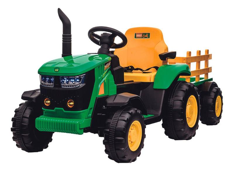 Imagem de Trator Elétrico Infatil 12V Verde e Amarelo - Zippy Toys