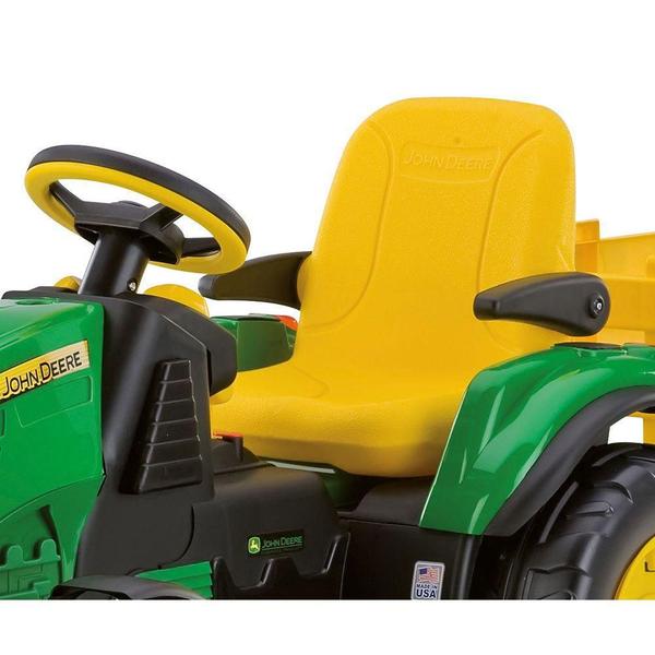 Trator Elétrico John Deere Ground Force 12V com Carretinha - Peg Pérego Imagem de Trator Elétrico John Deere Ground Force 12V com Carretinha