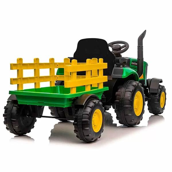 Imagem de Trator Infantil Elétrico com Controle Remoto + Carretinha Zippy Toys