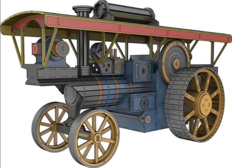 Imagem de Trator Midwest Farmer Traction Engine Quebra Cabeça Mdf