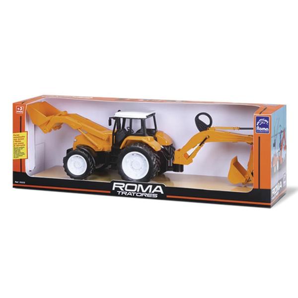 Trator Roma Tratores Retroescavadeira 56cm - Roma Brinquedos Imagem de Trator Roma Tratores Retroescavadeira 56cm - Roma Brinquedos