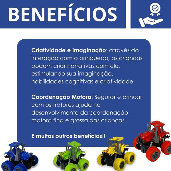 Imagem de Trator Tração 4x4 C/ Motor À Fricção 360 Carro Carrinho - Faz Manobras Super Iradas - Bee Toys