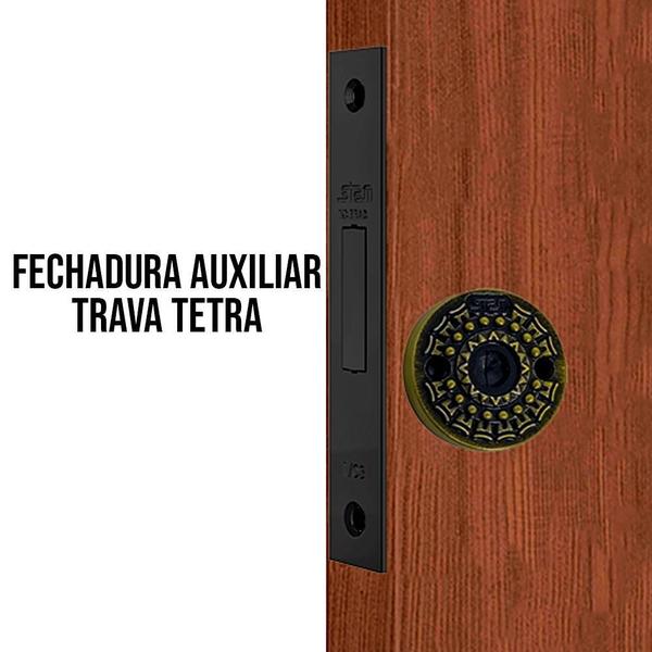 Imagem de Trava Auxiliar Tetra 1001 Porta Externa 4 Chaves Colonial