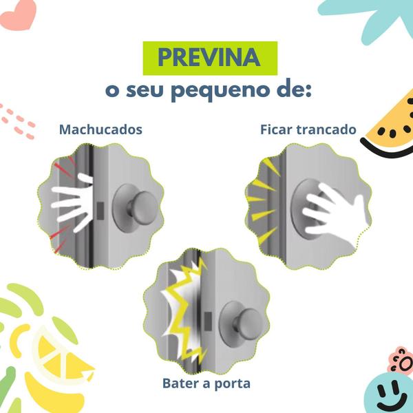 Imagem de Trava para Dobradiça de Porta (1 unidade) Anti-Aperto de Dedo e Mão para Bebês e Crianças - Salva Dedos - LionLemon Store