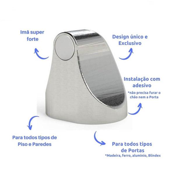 Trava Porta Magnético Comfort Door Imã Fixador Prendedor Imagem de Trava Porta Magnético Comfort Door Imã Fixador Prendedor