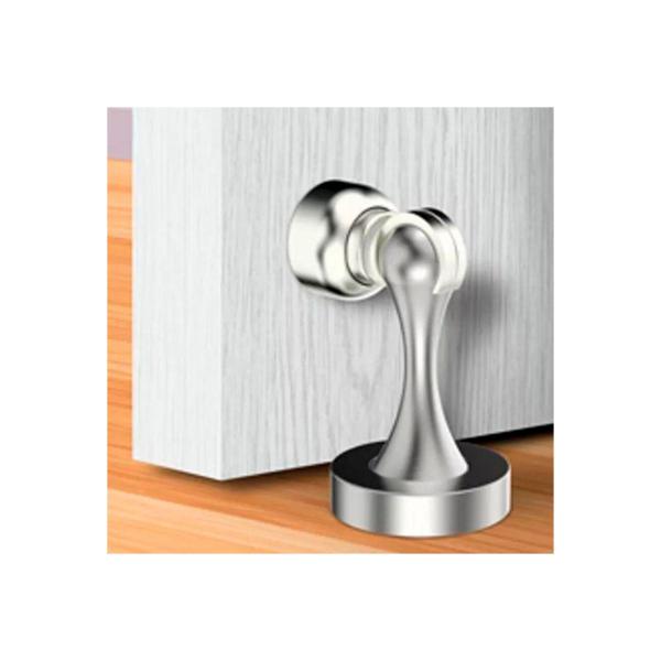 Trava Porta Magnético Piso Parede Eco inox Escovado - Soprano Imagem de Trava Porta Magnético Piso Parede Eco inox Escovado