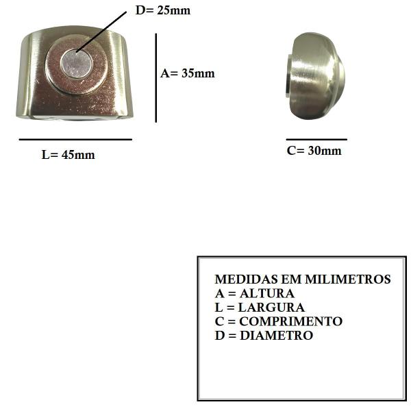 Imagem de Trava porta magnetico standard escovado