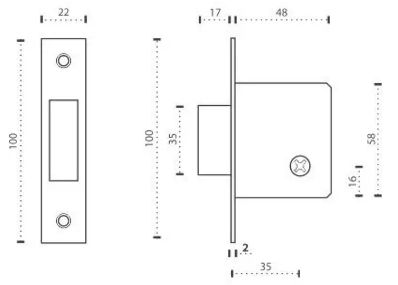 Imagem de Trava Quadrupla Lockwell 920/2 Dupla 35mm Inox