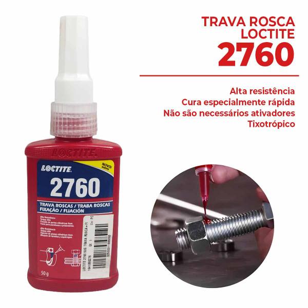 Imagem de Trava Rosca Loctite Fixador Alta Resistência 2760 50g