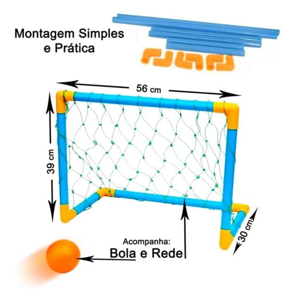 Imagem de Trave De Gol De Futebol Infantil Com Rede  Bola Pequena Top Nacional