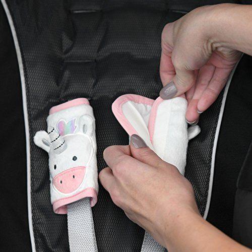 Imagem de Travel Bug Baby & Toddler 3-Piece Head Support & Strap Covers Set for Car Seats, Strollers & Bouncers ... (Unicórnio)