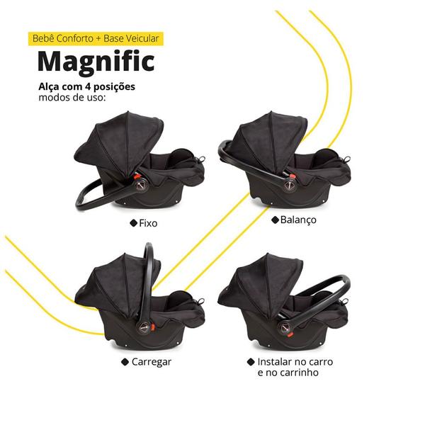 Imagem de Travel System 3 em 1 Magnific Full Black - Safety 1st