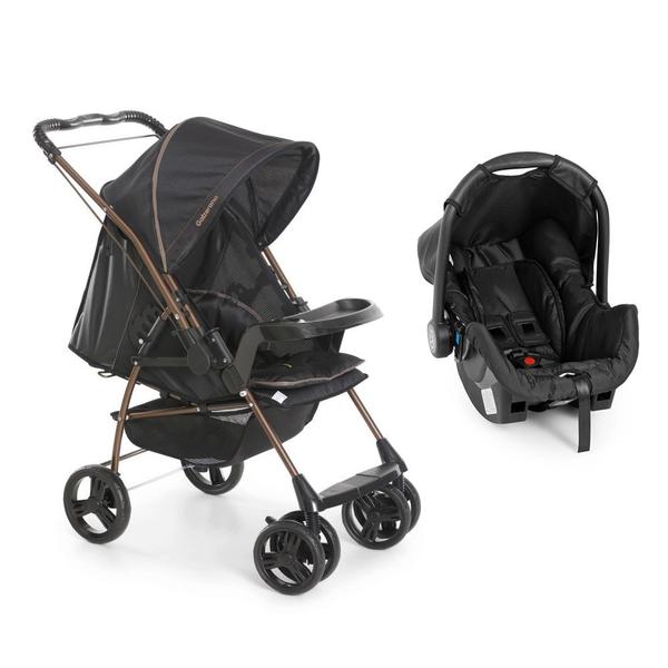 Travel System Galzerano Carrinho de Bebê Milano Reversível Ii com Bebê Conforto Grid Preto... Travel System Galzerano Carrinho de Bebê Milano Reversível Ii com Bebê Conforto Grid Preto...