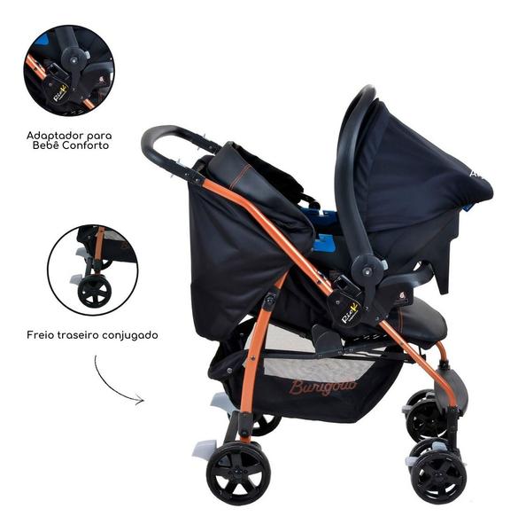 Imagem de Travel system rio k-preto cobre + base burigotto