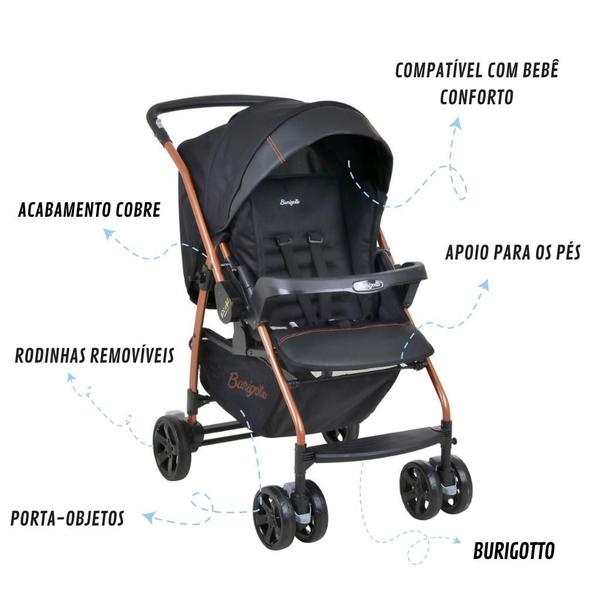 Imagem de Travel System Rio K Preto Cobre (de 0 a 15 kg) - Burigotto