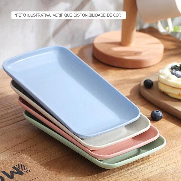 Travessa de Bambu e PP Lines Lyor Sortido 21,5x14cm Imagem de Travessa de Bambu e PP Lines Lyor Sortido 21,5x14cm