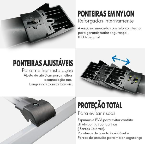 Imagem de Travessa de Teto Aluminio Gm Trailblazer 2013/... Preto