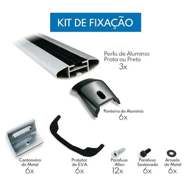 Imagem de Travessa de Teto Mod Original Ford Ecosport 2013 em Diante Prata - 3 Travessas