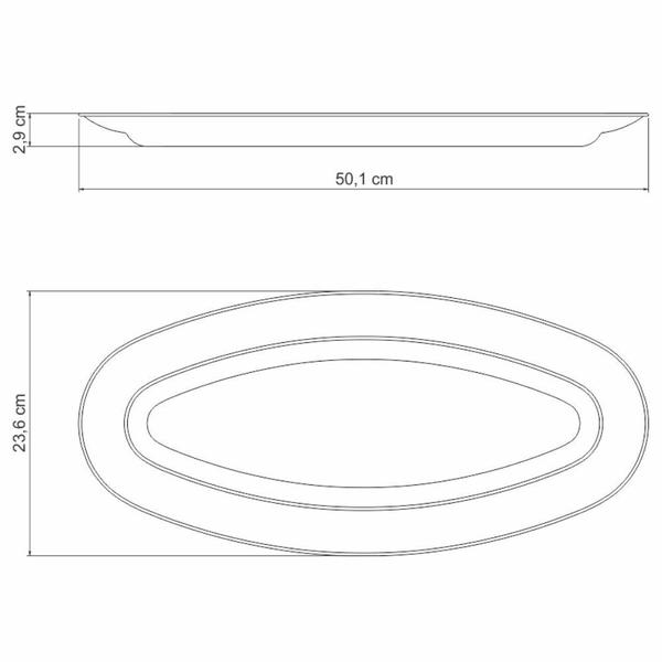 Imagem de Travessa para Peixe Tramontina Buena em Aço Inox 50x23