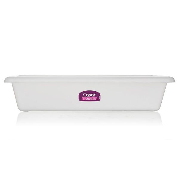 Travessa Para Temperar ou Servir Alimentos Branca 45x28x8 Cm - Sanremo Imagem de Travessa Para Temperar ou Servir Alimentos Branca 45x28x8 Cm