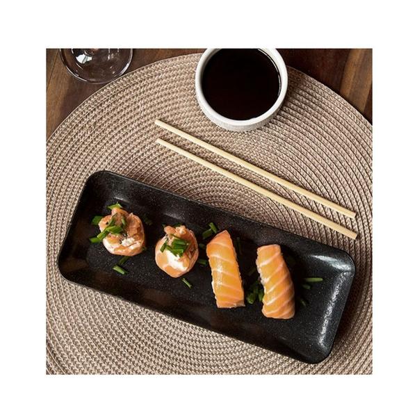 Travessa Petisqueira Bandeja Marrom Bar Restaurante Sushi 5un - EVO Imagem de Travessa Petisqueira Bandeja Marrom Bar Restaurante Sushi 5un