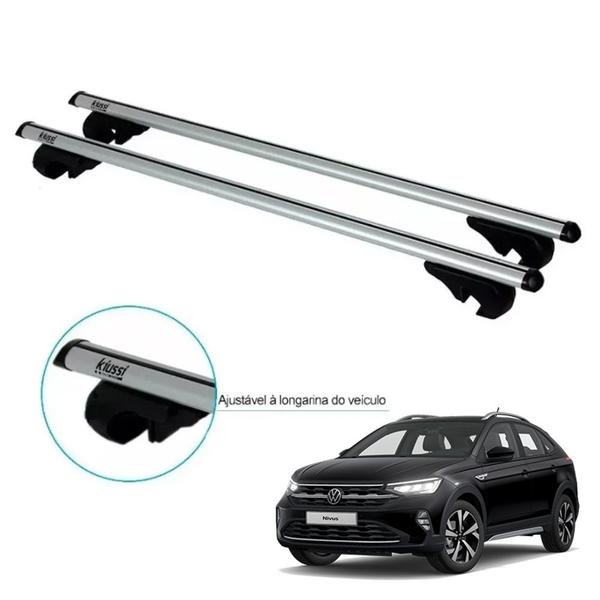 Travessa Rack de Teto Volkswagen Nivus Kiussi Belluno 120cm 70kg Prata Imagem de Travessa Rack de Teto Volkswagen Nivus Kiussi Belluno 120cm 70kg Prata
