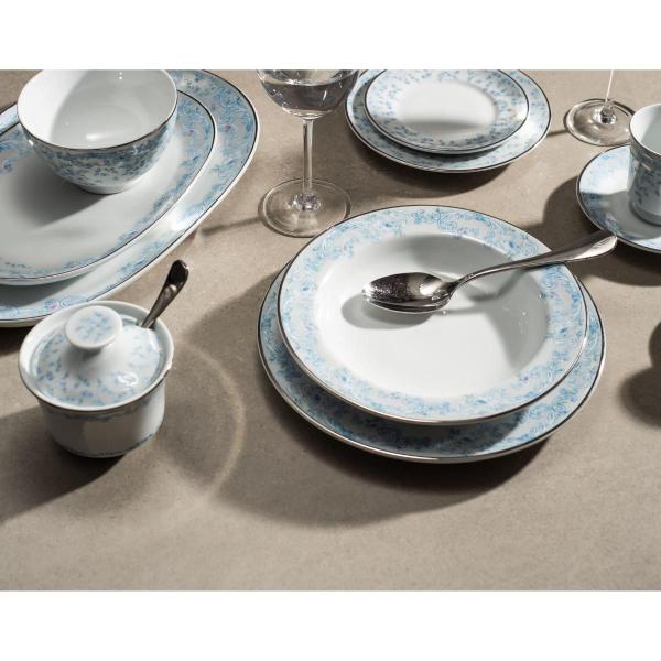 Imagem de Travessa Rasa Oval 36cm Porcelana Schmidt - Dec. Sensile Blu 2424