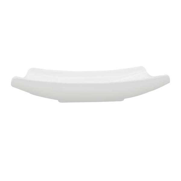Imagem de Travessa Retangular Curva 30 Cm para Finger Food em Melamina Premium Branca / Plastico  Bestfer 