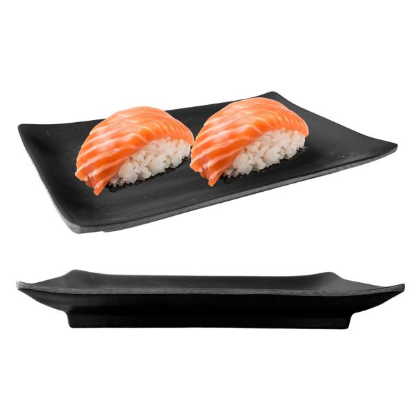 Imagem de Travessa Retangular Prato Sushi Oriental Melamina 17,5x11cm