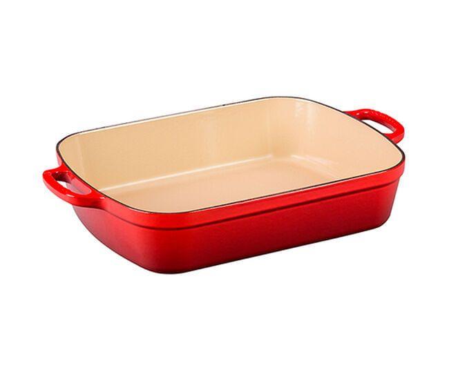 Imagem de Travessa Retangular Signature Ferro Fundido 37 cm Vermelho Le Creuset