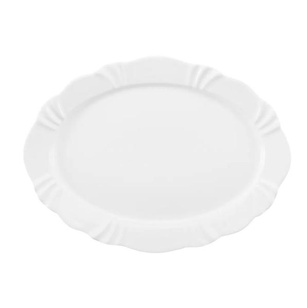 Travessa Soleil White em Porcelana 42x30cm - Oxford Imagem de Travessa Soleil White em Porcelana 42x30cm - Oxford