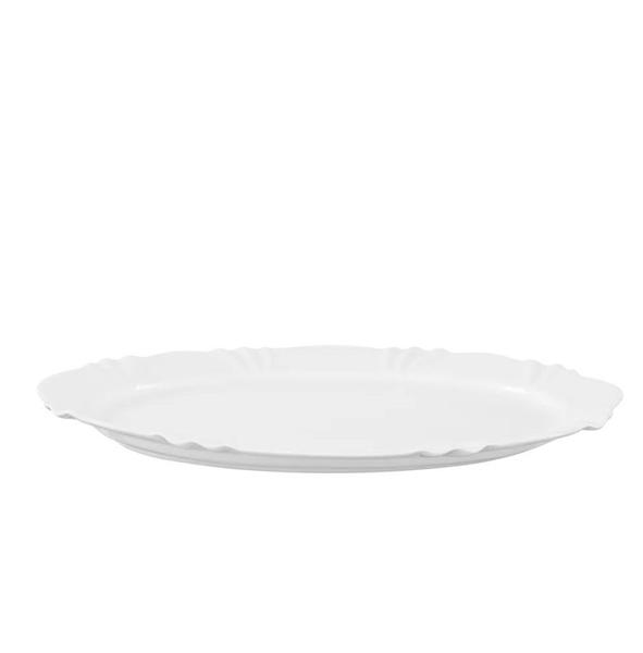 Travessa Soleil White em Porcelana 42x30cm - Oxford Imagem de Travessa Soleil White em Porcelana 42x30cm - Oxford