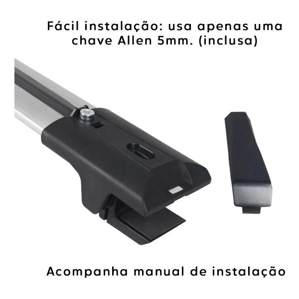 Travessa Teto Larga Aluminio Preto Fit Twist 2012 À 2016 - SMD Imagem de Travessa Teto Larga Aluminio Preto Fit Twist 2012 À 2016