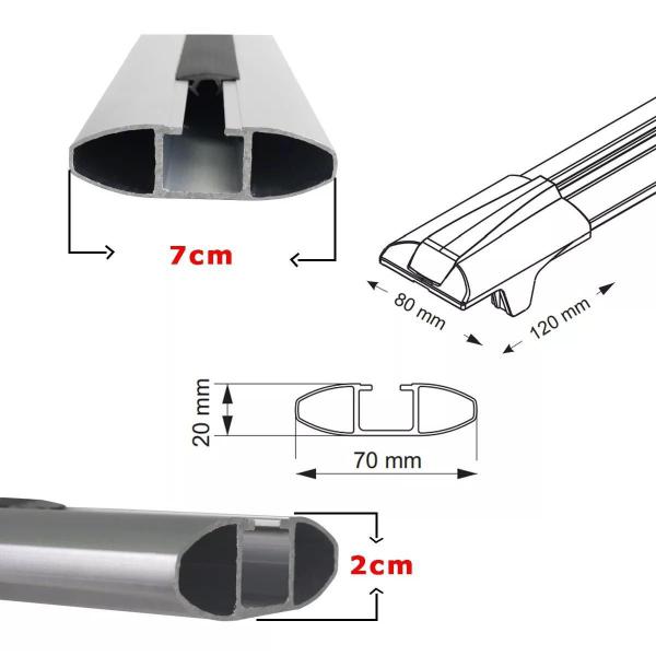 Travessa Teto Larga Aluminio Preto Fit Twist 2012 À 2016 - SMD Imagem de Travessa Teto Larga Aluminio Preto Fit Twist 2012 À 2016